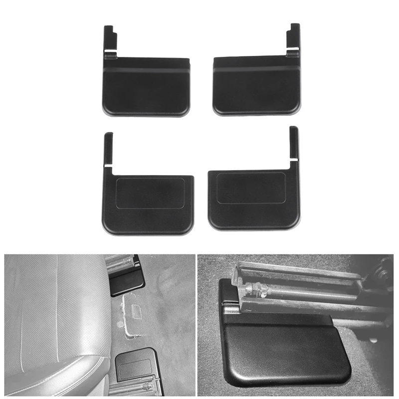 ABS Car Seat Slide Rail Anti-Kick Foot Bracket Support Protection Decoration Cover Trim For Ford Mustang 2015 2016 2017