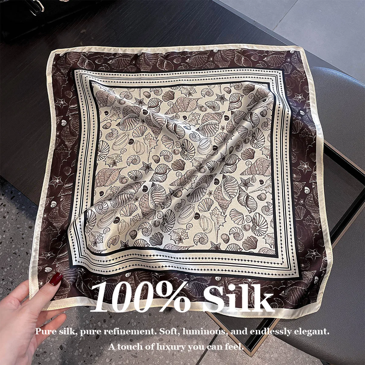 

Женский шарф-платок из 100% натурального шелка, квадратный, класса люкс, высокого качества, фулярд, бандана, хиджаб, повязка на голову, накидка на шею, буфанда, эшарп, головной платок