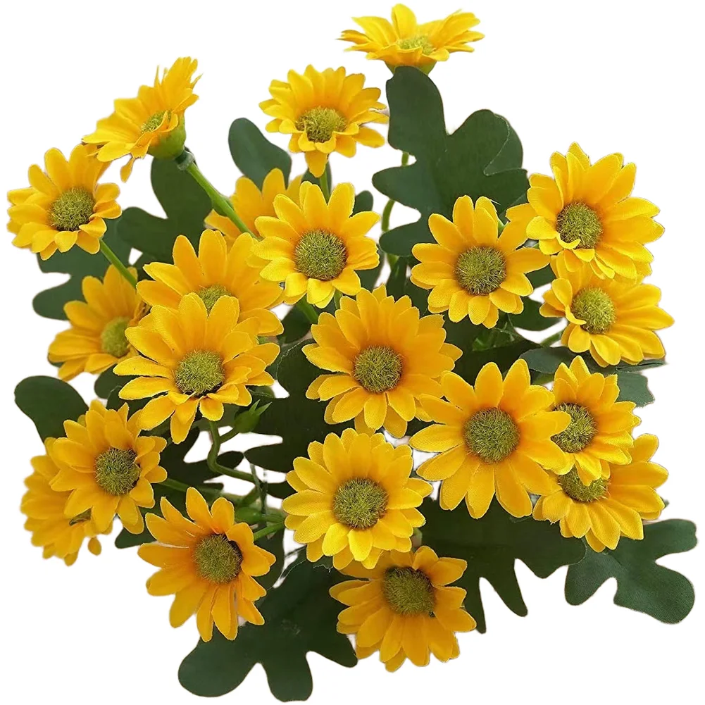 Silk Artificial Chamomile Daisy Flowers 32cm, Fake Bouquet For Home Garden Wedding Decor, Orange Yellow White Pink Red