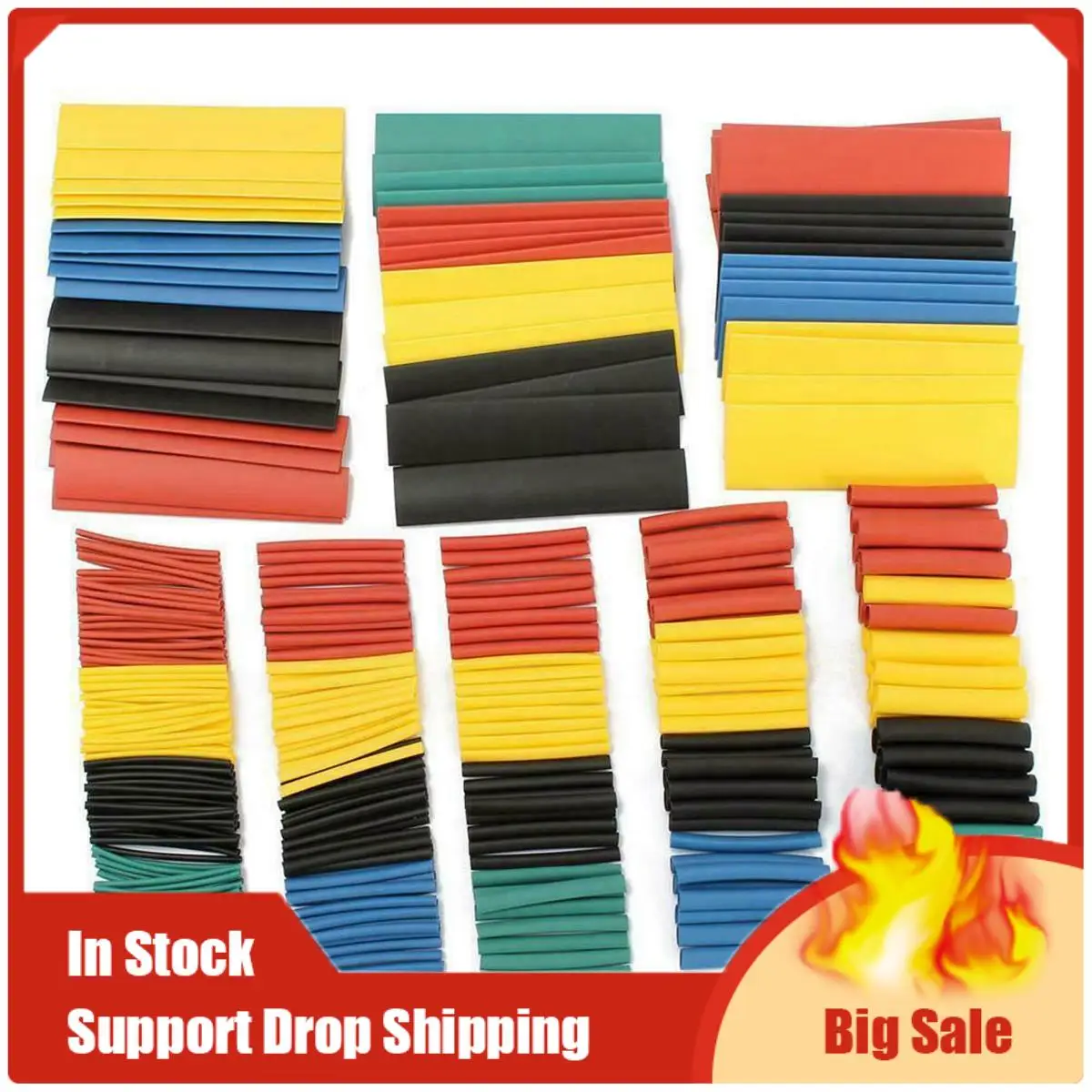 Top ข้อเสนอ 1 ชุดสายท่อหดความร้อนลวดห่อหลอด 2:1 และ 1 ชุดปลั๊กกล้วยเปิดสกรูปลั๊กแจ็คเชื่อมต่อ