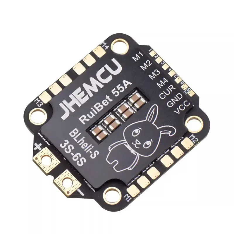 JHEMCU RuiBet 45A 55A 60A 65A 3-6S Dshot600 BLHELI_S BLS 4IN1 ESC x4 التحكم في السرعة 30.5 مللي متر لـ FPV Racing stack geprc #4