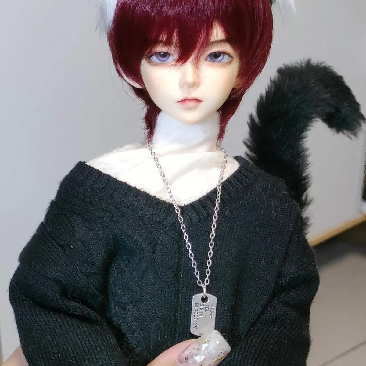 BJD doll accessories for 1/3 1/4 1/6 size cute doll cat tail jewelry 1/3 1/4 1/6 BJD doll accessories