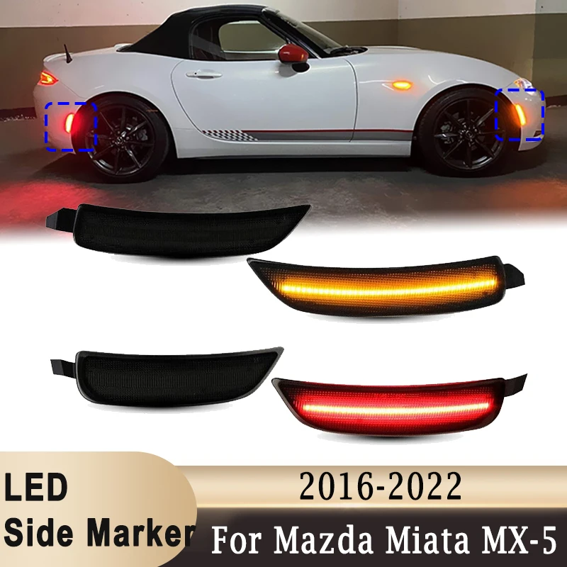 LED Side Marker Lights for Mazda Miata MX-5 2016-2022 Wheel Fender Lamps NA1J-51-5F0B NA1J-51-5E0B NA1J-51-5J0C NA1J-51-5H0C