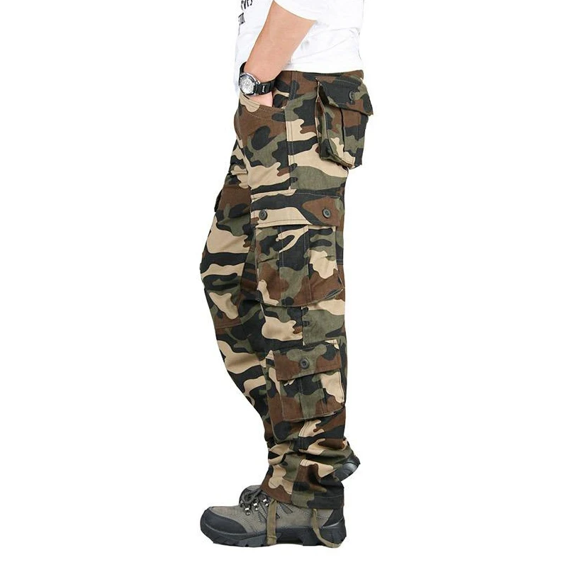 Tactische Cargobroek Heren Katoenen Overalls Outdoor Werkbroek Big Size Hombre Kleding Camo Wandelbroek