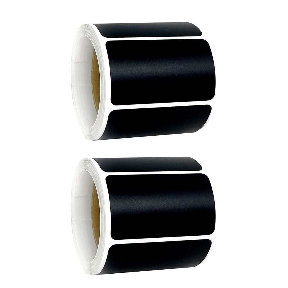 

2 Rolls Waterproof Kitchen Chalkboard Label Stickers Simple Seasoning Bottle Labels Removable Reusable Sticky Tags