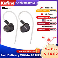 KEFINE Klean 10mm DLC Diaphragm Dynamic Driver Hifi Wired IEM Earphones with Metal Housing & Detachable 0.78mm 2pin 3.5mm Cable