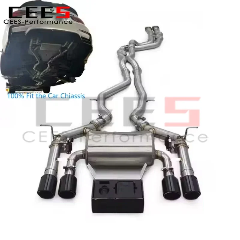

Cees клапанная выхлопная труба Catback 2,5 2,75 дюйма для BMW M3/M4 F80/F82 3,0 T 2014-2019, задние выхлопные трубы из нержавеющей стали, модификация