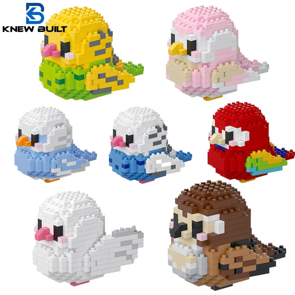 4 couleurs Blocs de construction créatifs d'oiseaux, assemblage DIY, convient pour la décoration d'intérieur | SHEIN 4 couleurs Blocs de construction créatifs d'oiseaux, assemblage DIY, convient pour la décoration d'intérieur | SHEIN