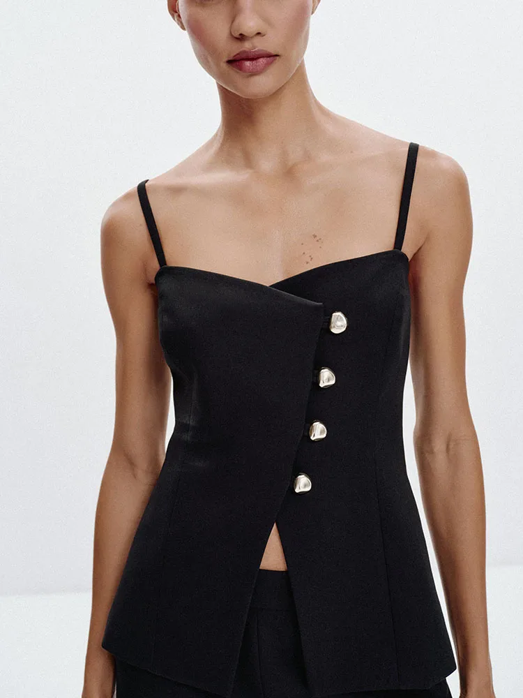 Estate 2025 New Faionable Donna Svel V-Ne Button up Top Ele Quali Etnico Sle Costume di scena 83296 800