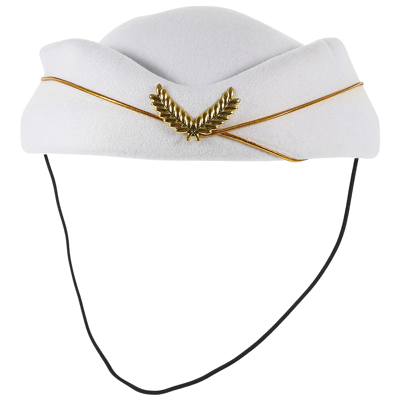 

Women Airline Stewardess Hat Flight Attendant Beige Cap Lightweight Soft Comfortable Cosplay Costume Party Stage Performance