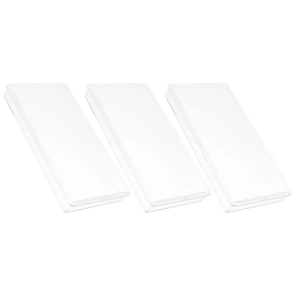 3Pcs Money Collection Sleeve Clear Plastic Currency Holder Box for 100 Banknotes Dustproof Moisture Resistant Bill Protector