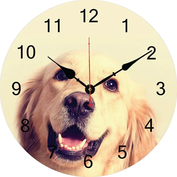 Dog Wall Clock Modern Design Living Room Bedroom Office Decoration Kitchen Clock Art Wall Watch Home Decor