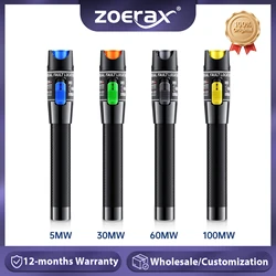 ZoeRax 5/30/60/100MW Visual Fault Locator Fiber Optic Cable Tester Tool VFL FC/SC/ST(LC adapter and battery not included)