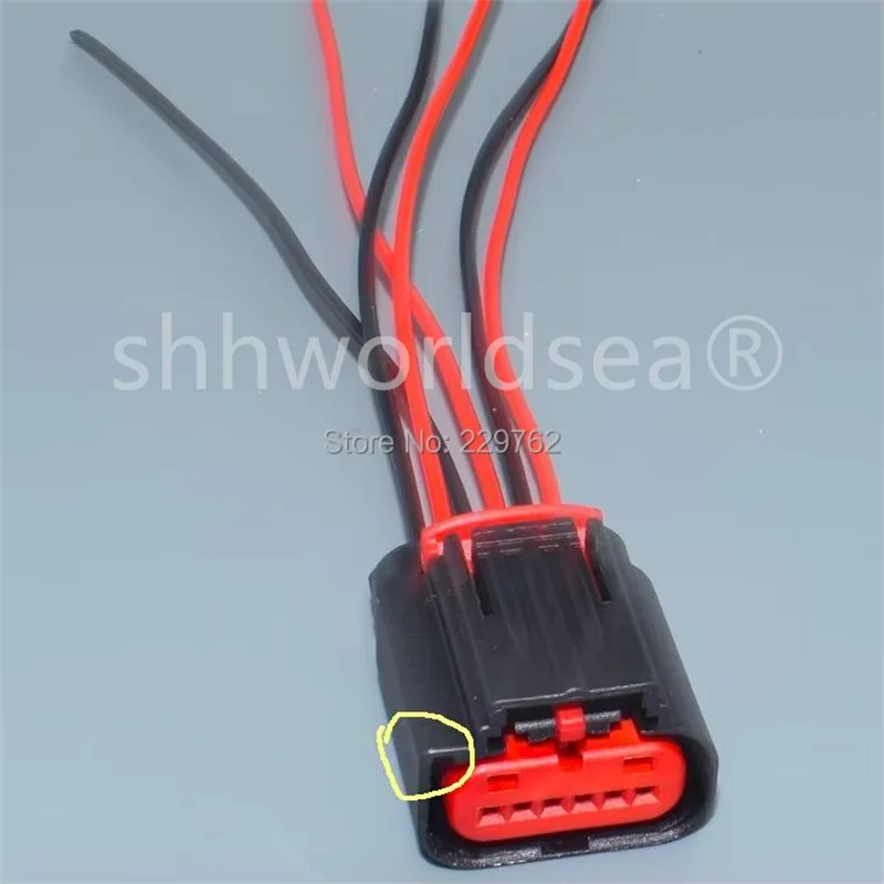 Shhworldsea 6 Pin Accelerator Pedal Position Sensor Throttle Pedal Connector Plug Wire Cable Pigtail For FORD for GM 1438153-5