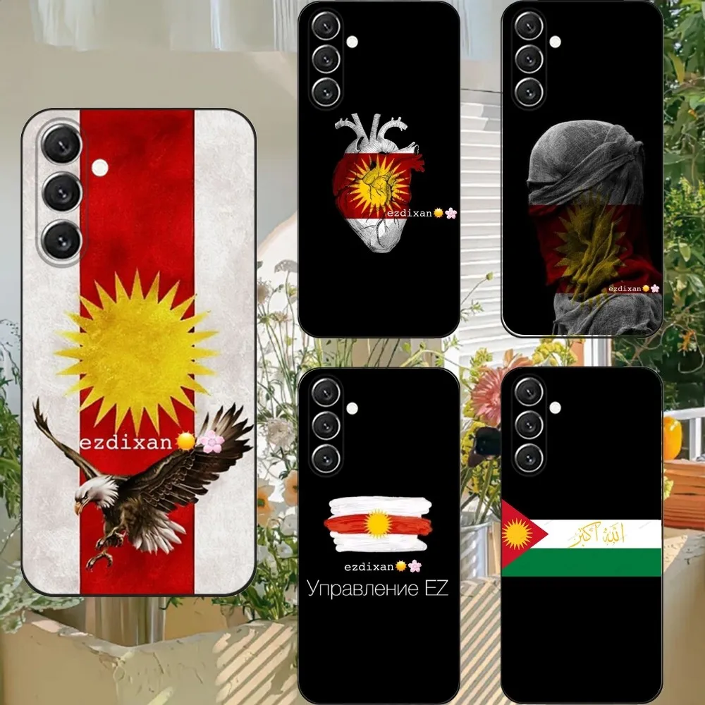 Yazidi Flag Ezidxan Phone Case For Samsung S21,S22 Ultra,S20,S30 plus,S22 plus,S23,S30 ultra 5G Silicone Cover