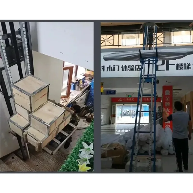 Small lift electric lift loading grain construction site loading and unloading Electric lifting platform  Ladders  Scaffoldings