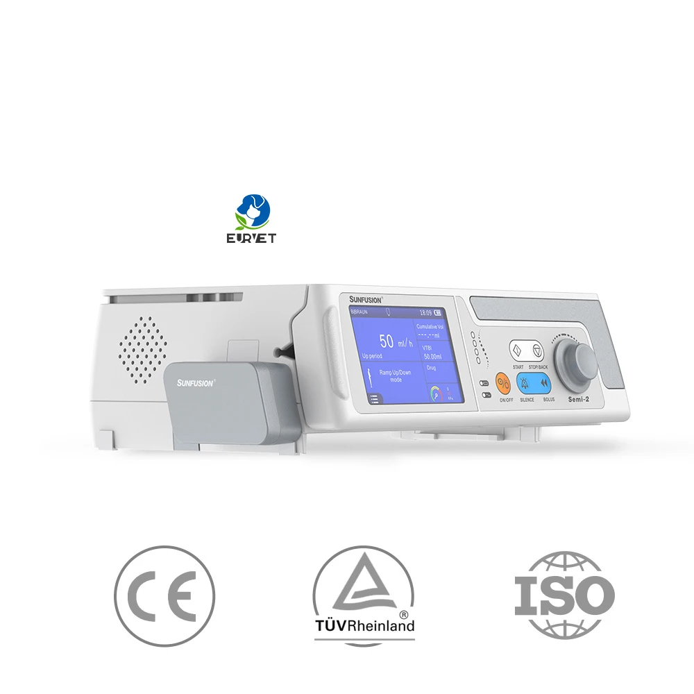EURVET Veterinary Syringe Pump Large LCD Display Min 2ml To 60ml Veterinary Vaccine Syringe As Open System Pump