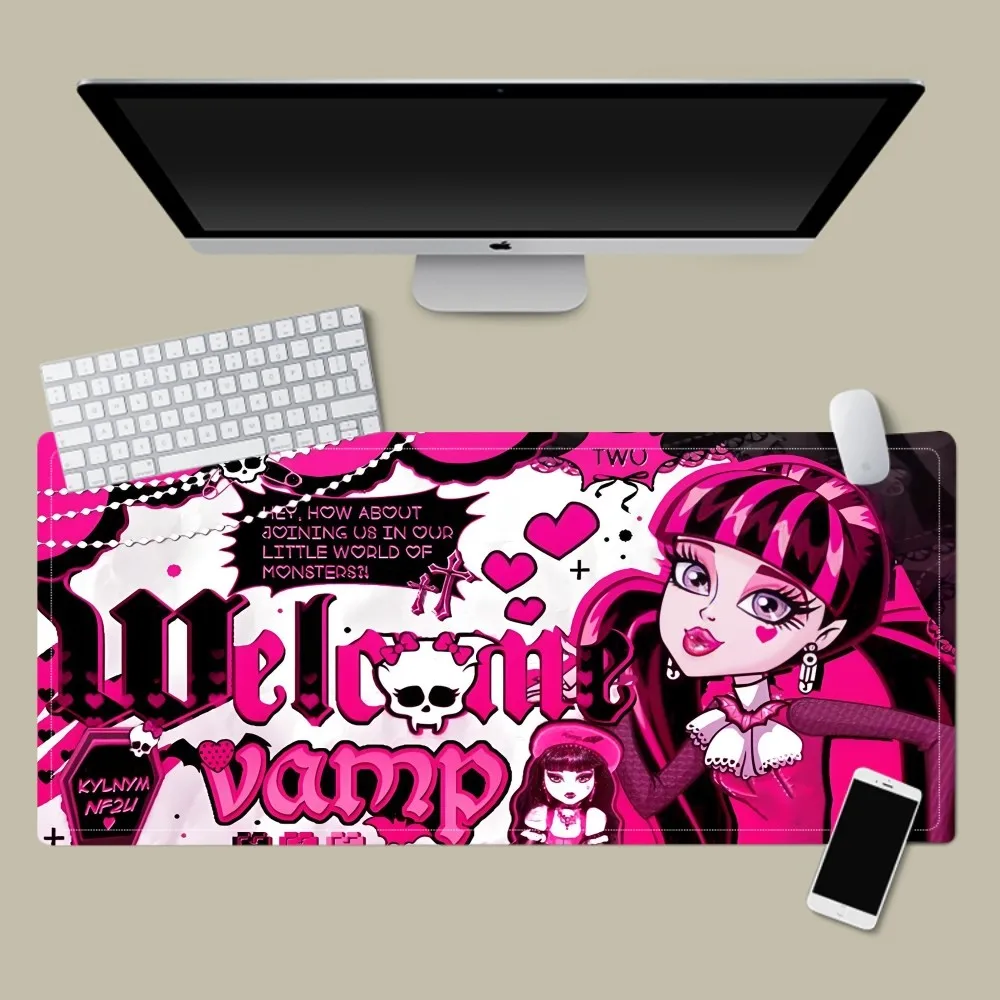 M-Monster High D-Draculaura Mouse Pad Laptop Gaming Accessories Mousepad Large Desk Mat Computer Gamer Keyboard Rug Carpet