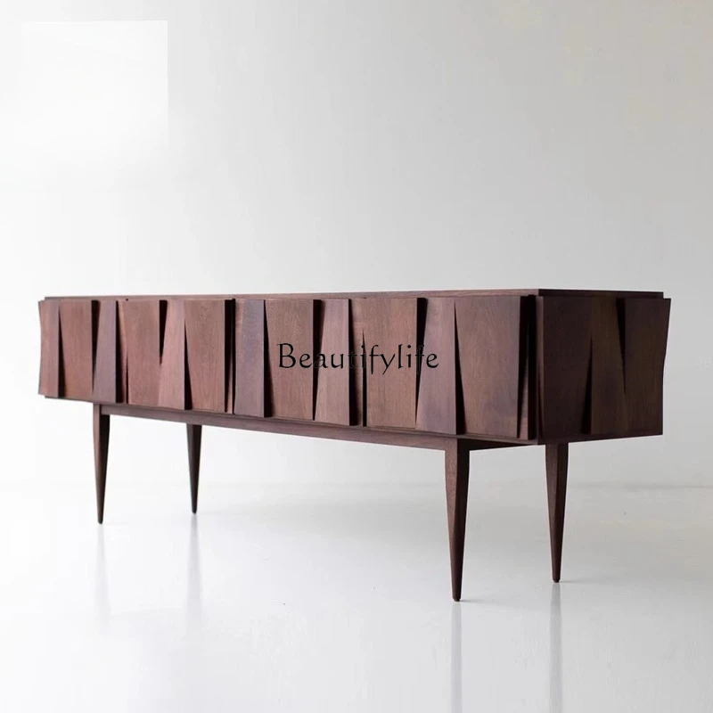 

Light luxury TV cabinet Modern geometric irregular living room storage cabinet