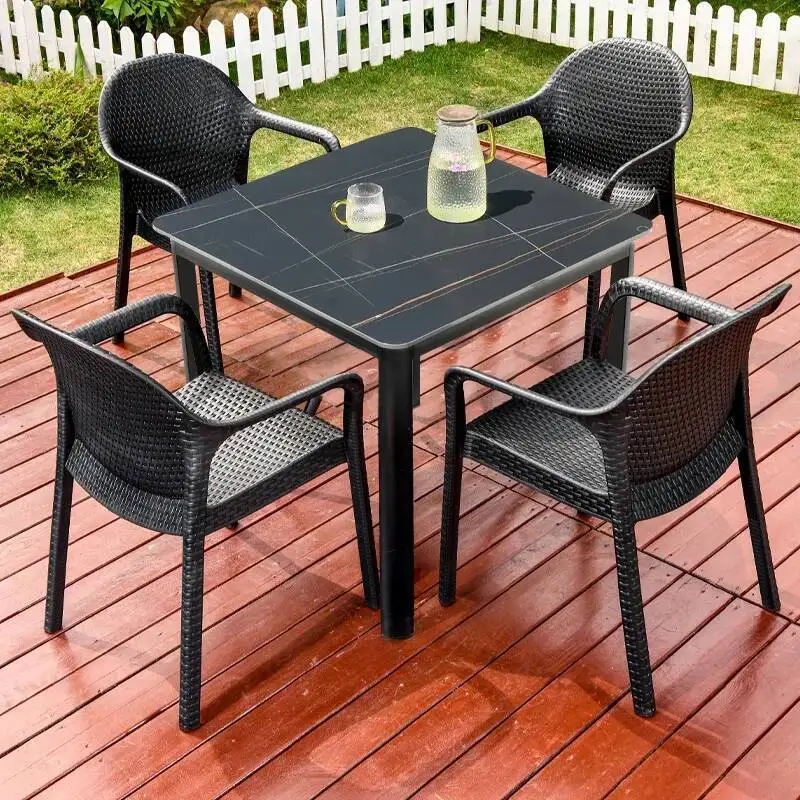 

Outdoor Black Adults Garden Balcony Furniture Sets Yard Moving Garden Furniture Sets Natural Lounge Tuinmeubelen Decorations