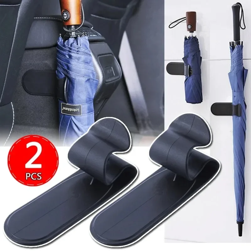 1/2 stücke Auto Stamm Regenschirm Halter Lagerung Organizer Halterung Haken Universal Regenschirm Clip Haken Für Auto Büro Hause