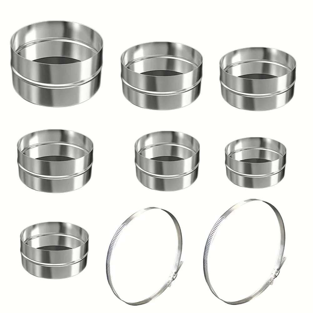 141-165 Clamp Docking Straight-through Interface Camping Stoves Secure Fit Stainless Steel Material Highly Temperature Resistant