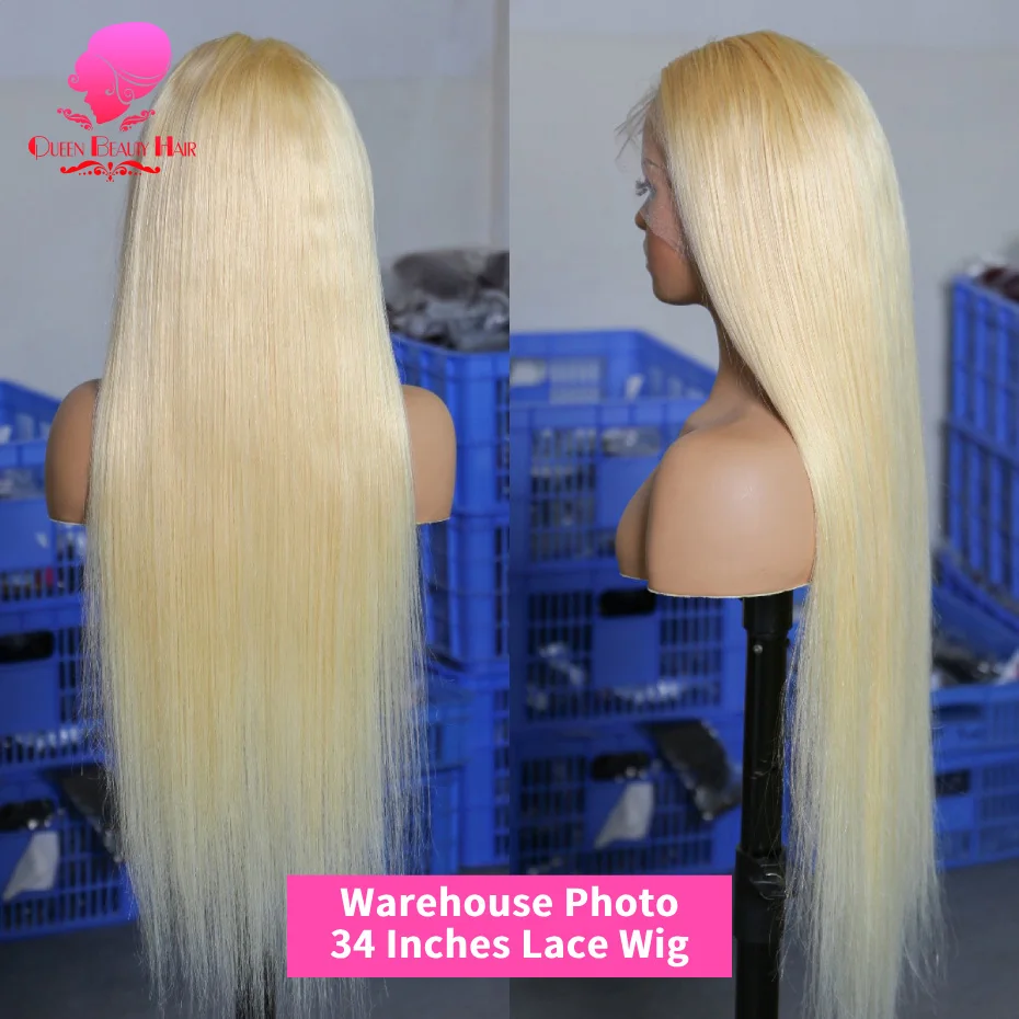 38 Inches 220 Density 360 Lace Frontal Wigs Straight Lace Frontal Wig