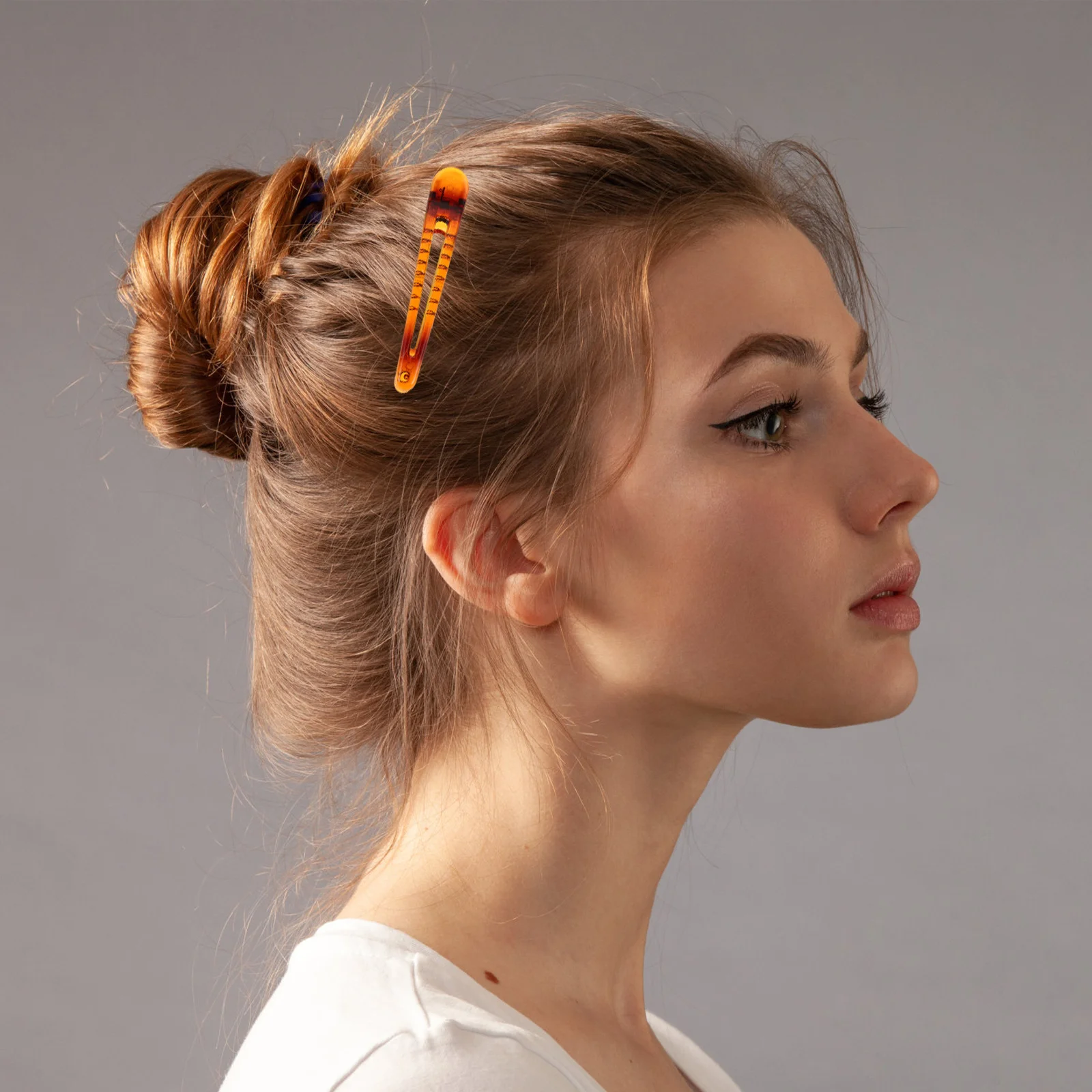 

12Pcs Duckbill Hairpins Plastic Resin Transparent Double-Side Spraying Bright Makeup Clips for Women Hair Accessories