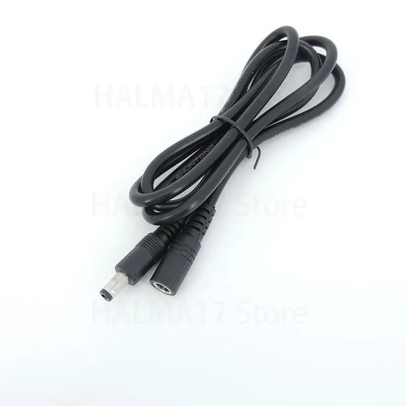 Konektor ekstensi steker betina ke jantan DC kabel 18AWG 2.1mm x 5.5mm untuk kabel adaptor daya 12V Kamera CCTV J17