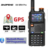 BAOFENG Radio UV-5RH Pro Bluetooth Programming Wireless Copy Frequency With GPS Multi Band Walkie Talkie Long Range 10W