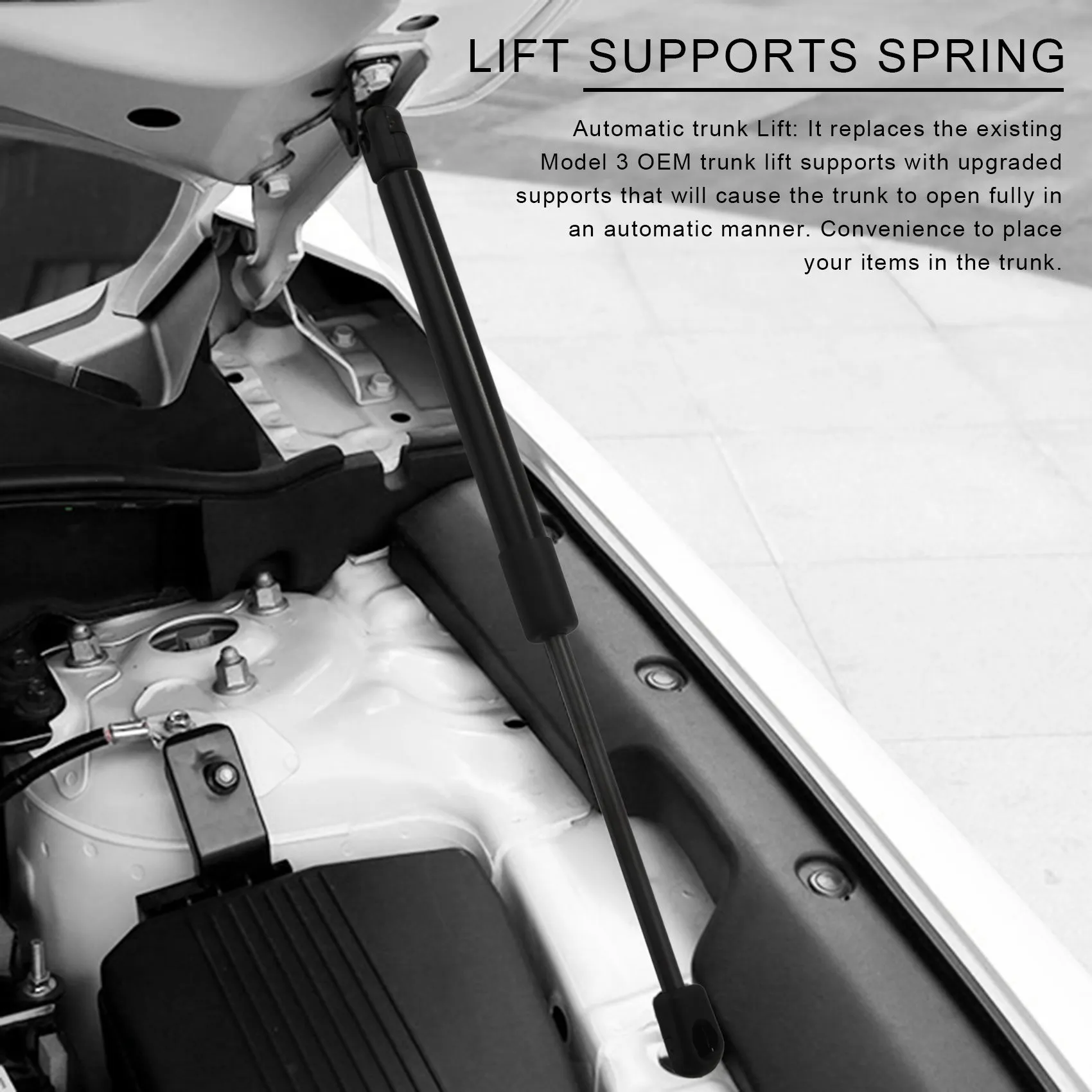 

2X Универсальная 400 мм 300N передняя крышка автомобиля, капот, задний багажник, задняя дверь багажника, амортизаторная стойка, опорная планка, газовая пружина