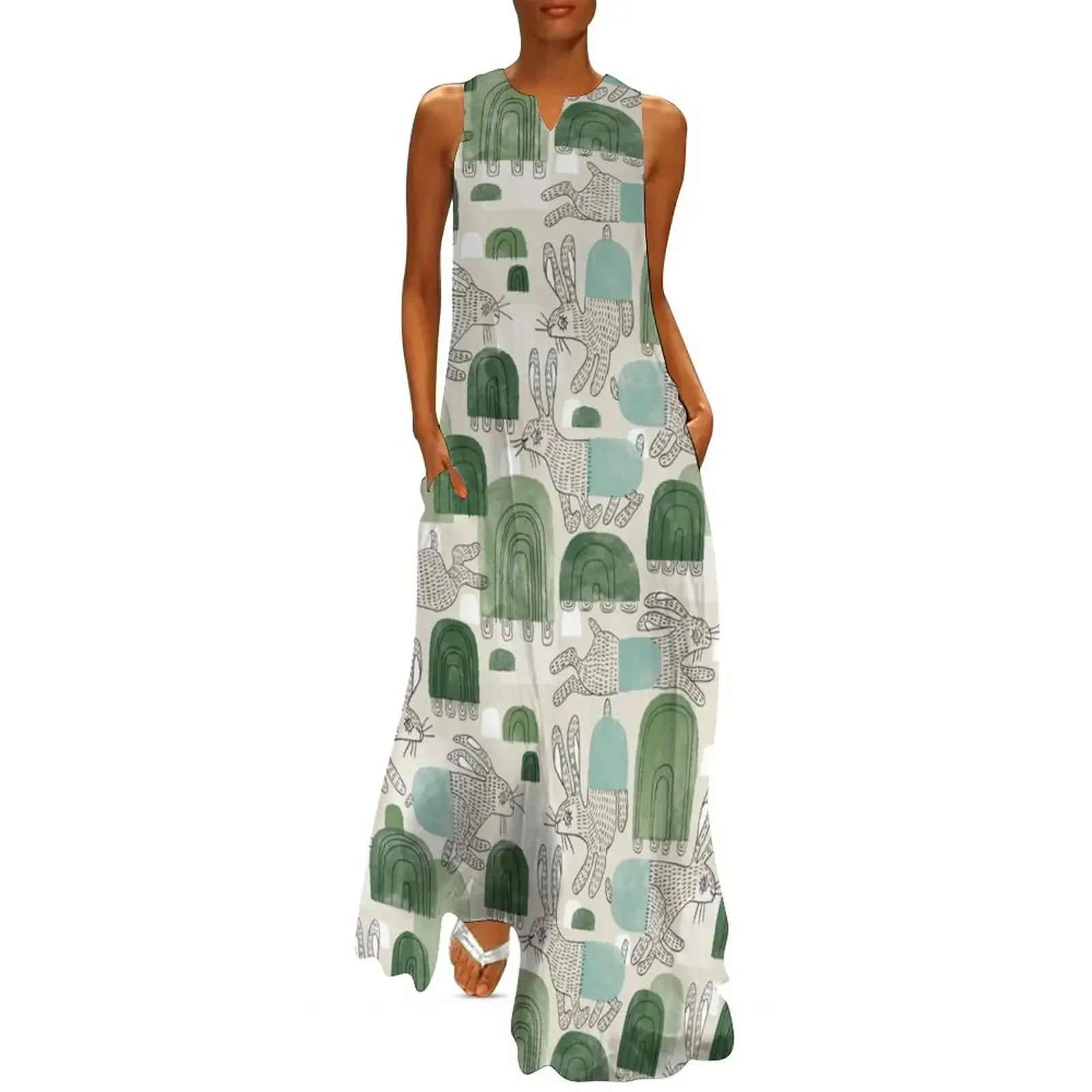 

Hare in Tortoise Hills Long Dress clothes long dress women dresses korean style Women long dress
