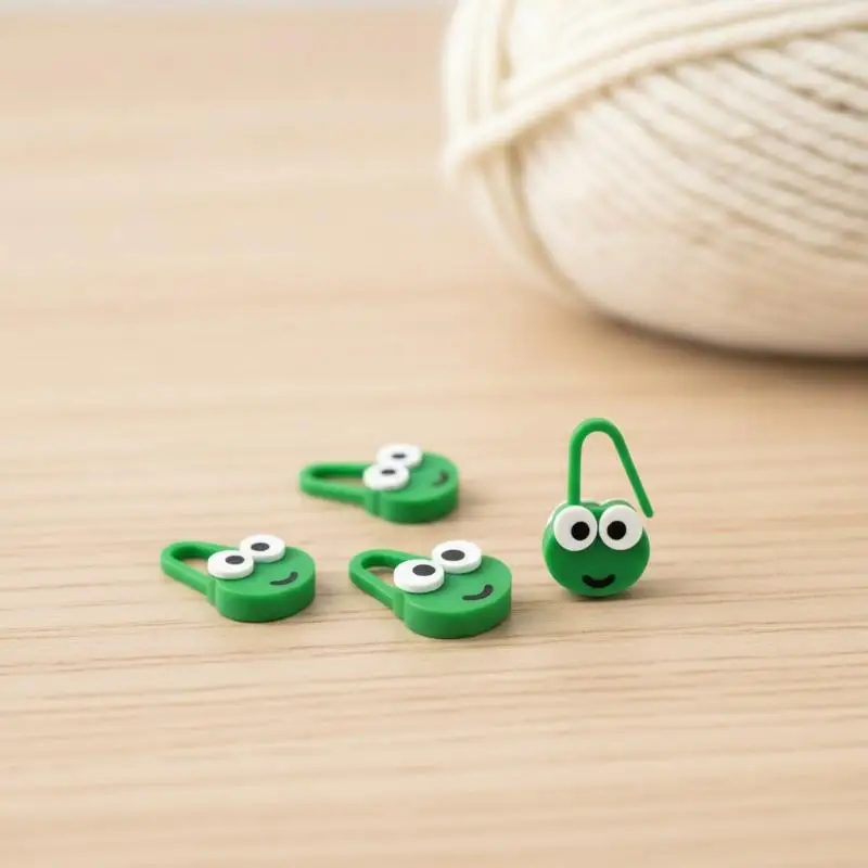 Kawaii Cartoon Animal Knitting Markers 10/20Pcs Cute Frog Locking Crochet Clips for DIY Sewing Craft Weaving Lovers