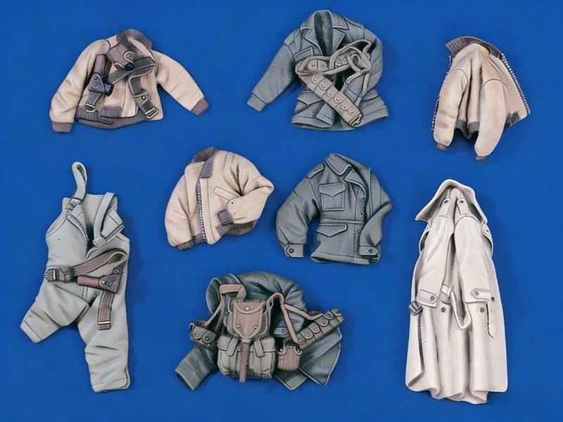 

Масштабная модель из литой смолы 1/35, сборный комплект, сцена диорамы с одеждой солдата США времен Второй мировой войны, в разобранном и неокрашенном виде.