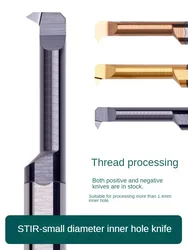 CNC thread cutting tool, small hole internal thread cutting tool, integral tungsten steel STIR40150-60 MIR6A60