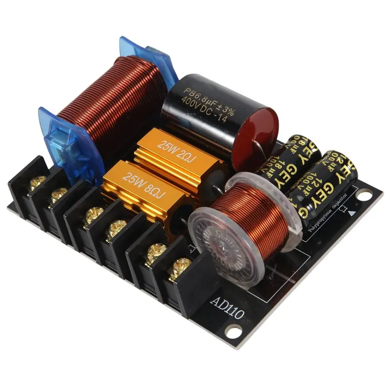 

B44C Двухполосный Hi-Fi кроссовер для сценического использования, высокомощный частотный разделитель, универсальный для аудиофилов, для домашних колонок, высококачественный DIY
