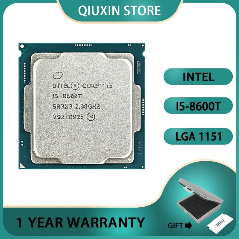 2,3 ГГц, 6 ядер, 6 потоков, 9 Мб, 35 Вт, LGA 1151,Процессор Intel Core i5-8600T i5 8600