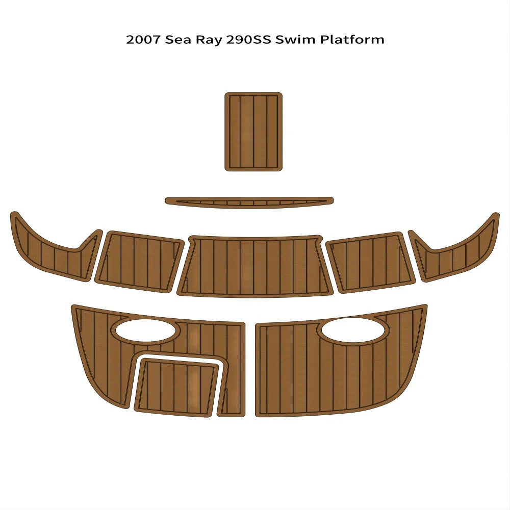 

2007 Sea Ray 290SS Swim Platform Pad Boat EVA Foam Faux Teak Deck Floor Mat