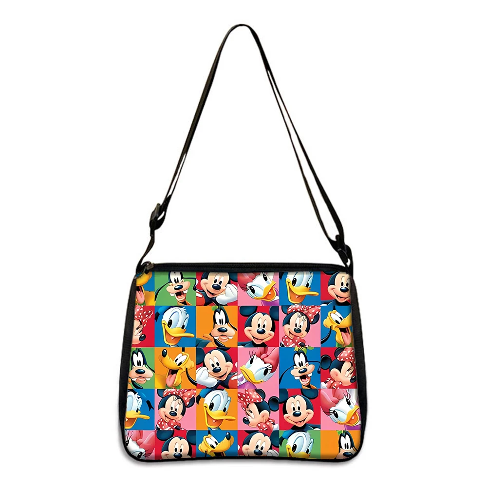 Disney Shoulder Bag Cartoon Mickey Mouse Minnie Printing Crossbody Bags for Women Men Couple Cute Large Capacity Portable Pack