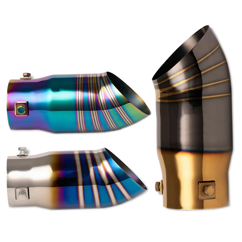 68mm Car Exhaust Muffler Tips RearTail Pipes universal stainless steel auto Exhaust Tailpipe Tip Tail Muffler Tip Car acessories