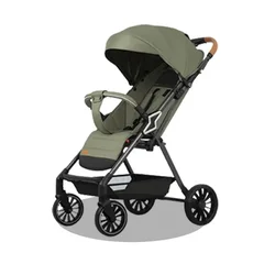 Opvouwbare Kinderwagen High-View Lichtgewicht Multifunctionele Kinderwagen Tweeweg Draaibare Stoel Schokabsorberende Pasgeboren Kinderwagen