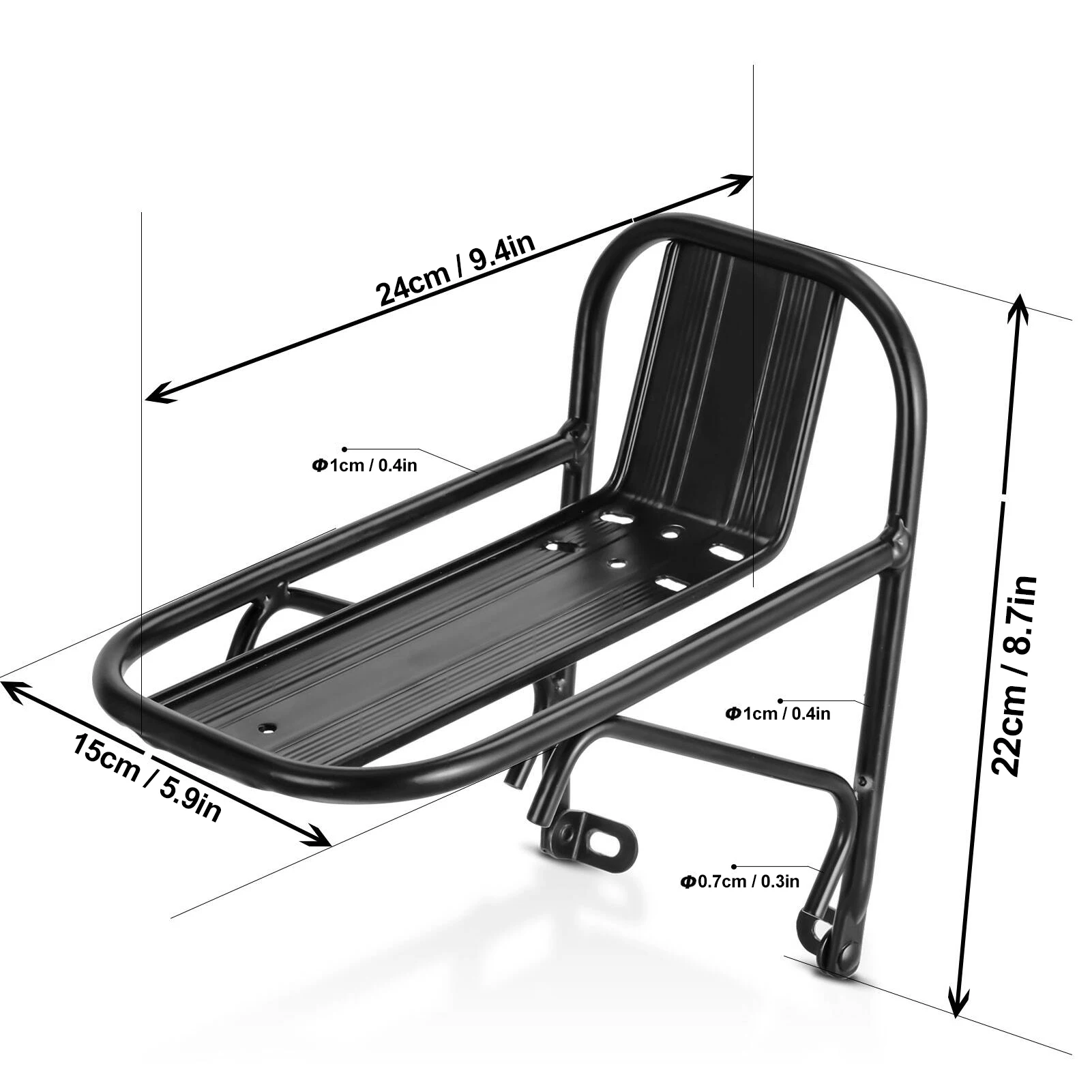 Rack dianteiro de liga de alumínio para mountain bike, porta-bagagens de carga, rack de liga de alumínio para bicicleta