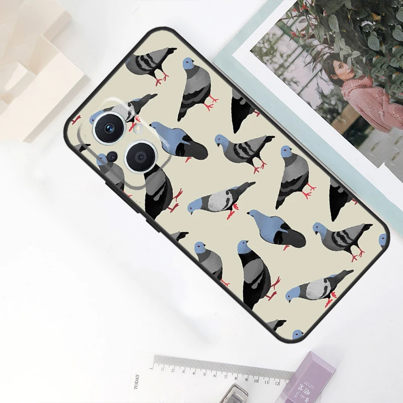 Pigeons Collage Case For OPPO Reno 10 Pro 11 F 8T 4Z 5Z 4 5 6 7 8 Lite OPPO Find X5 X6 Pro X2 X3 Lite Cover