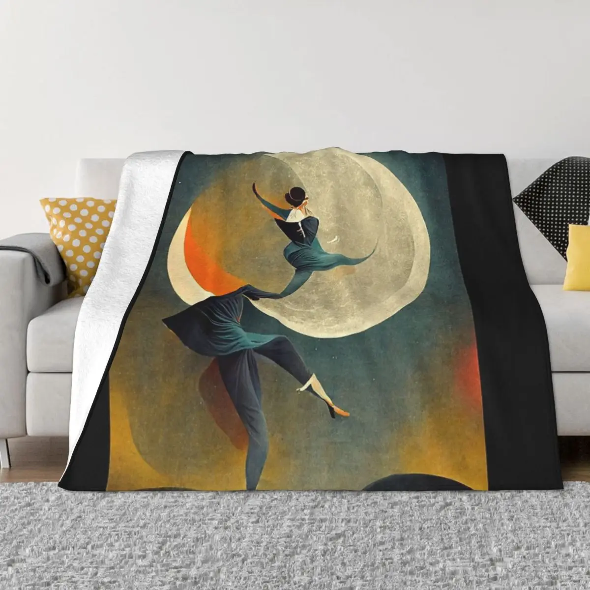 Dancing Under The Moon Four Seasons Universal Blanket Movie Theater Can Be Laid Mother's Day Gift