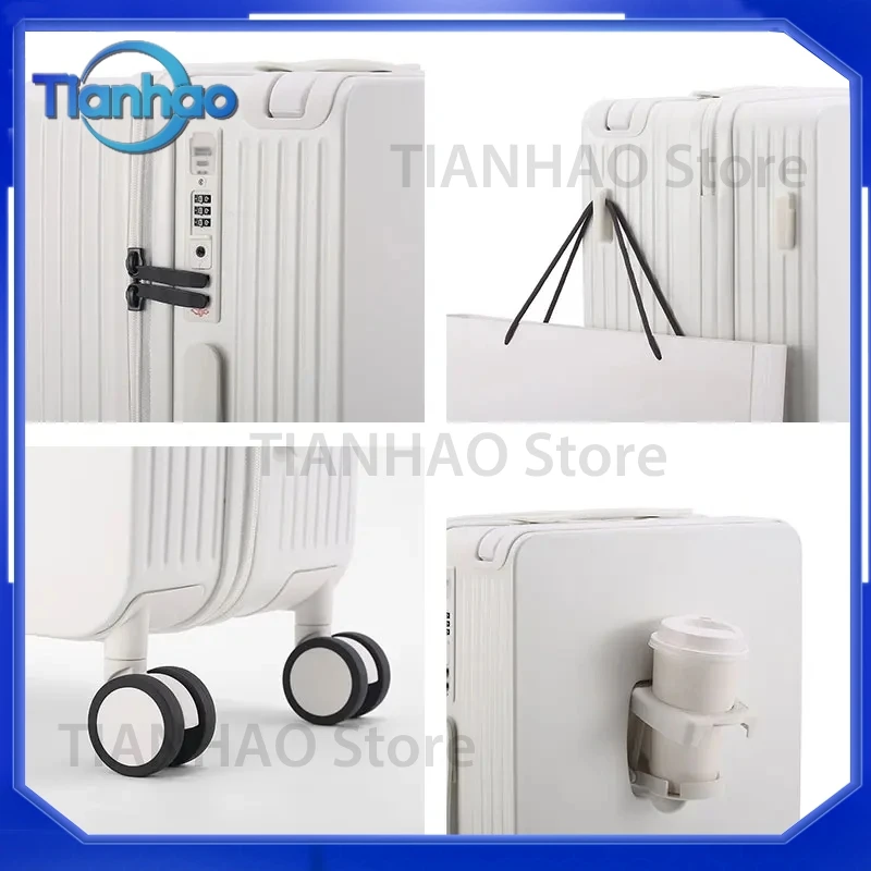 Rotary Luggage Trolley for Outdoor Travel Large Capacity Password Luggage with Universal Wheels Carry-on and Travel Bag