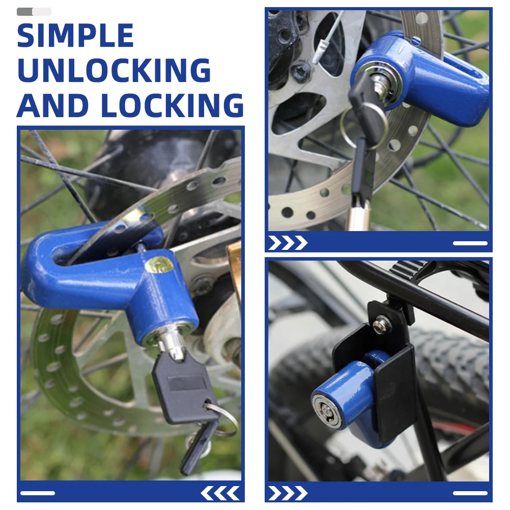

2pcs Mini Disc Brake Lock Heavy Duty Motorcycle Scooter Bike Security Locks Compact Stylish Effortless Operation Tamper