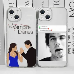 The Vampire Diaries Damon Phone Case for IPhone 11 12 13 14 15 16 Pro Mini X XS MAX 7 8 Plus Hot TV Show Shockproof Cover Fundas