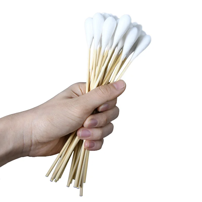 20Pcs/Lot Professional 20cm Long Large Head Cotton Swabs First Aid Disposable Giant Cotton Buds for Baby Care & Makeup Use