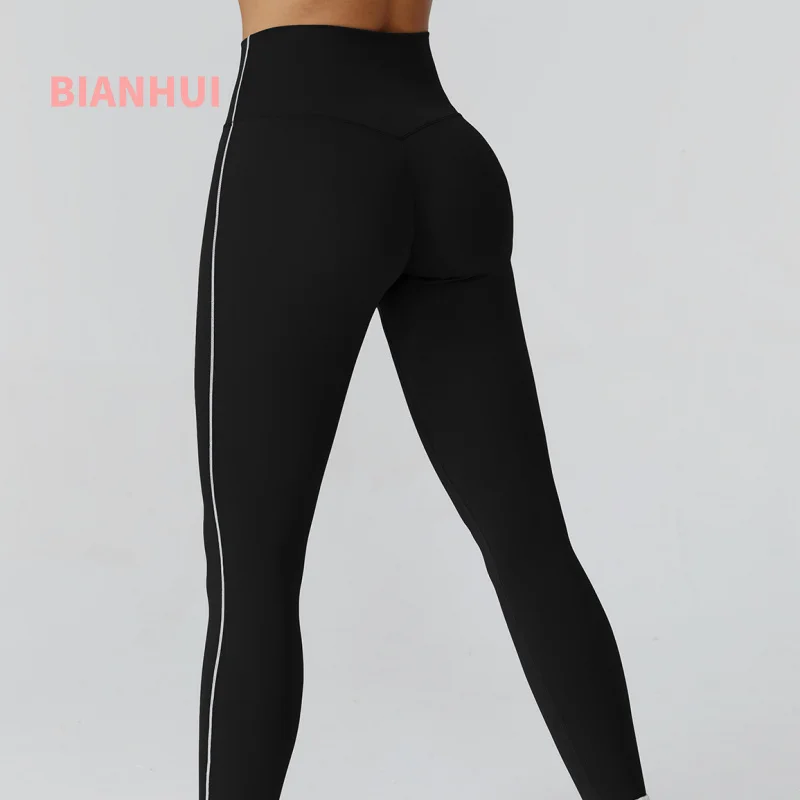 

BIANHUI Спортивная одежда Женские штаны для йоги в тренажерном зале Узкие брюки с высокой талией Велоспорт на открытом воздухе Бег Спорт Фитнес Спортивные леггинсы Женские