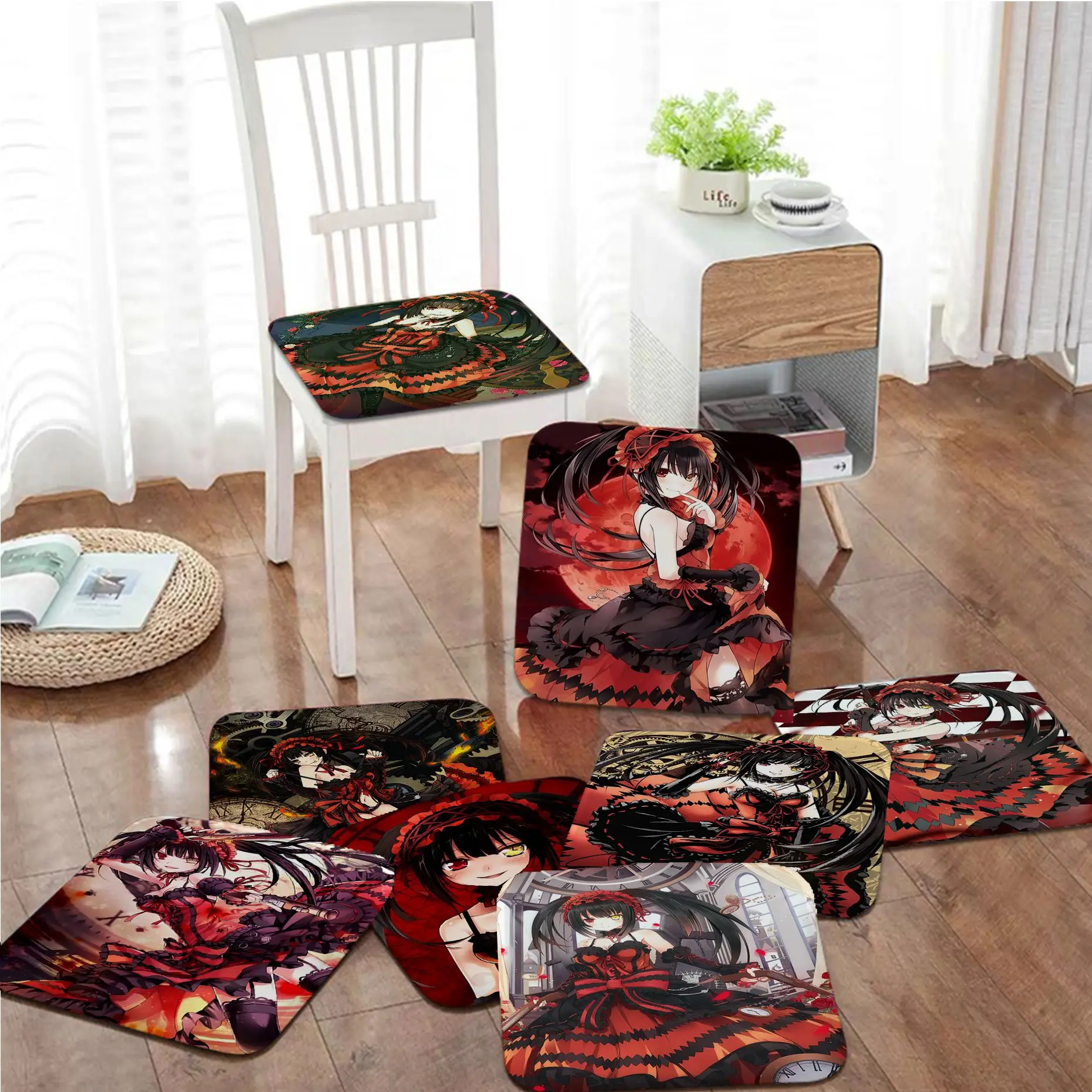 

Tokisaki Kurumi Modern Minimalist Style Plush Cushion Home Back Cushion Soft Comfortable 50x50cm Cushion Pads
